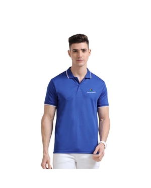 Greys&Blues PrimoKnit Polo Tshirt- Royal Blue with White Tipping
